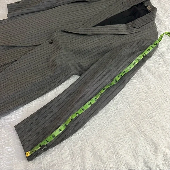 Vintage Yves Saint Laurent One Button Stripe Tailcoat Tuxedo Top 38 R - Picture 12 of 16